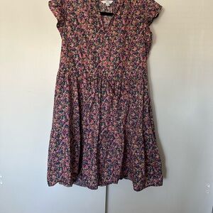 Floral multicolored dress size large EUC